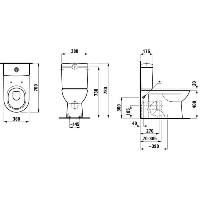 Laufen Pro B 826952 Cistern Lid Only  White  H8269520002781 CISTERN LID ONLY
