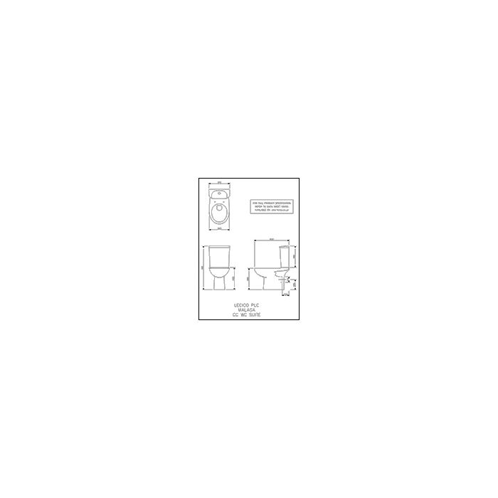 LECICO MALAGA  SOFT-CLOSE TOILET SEAT  AND COVER STWHSC2MG 5060182832283