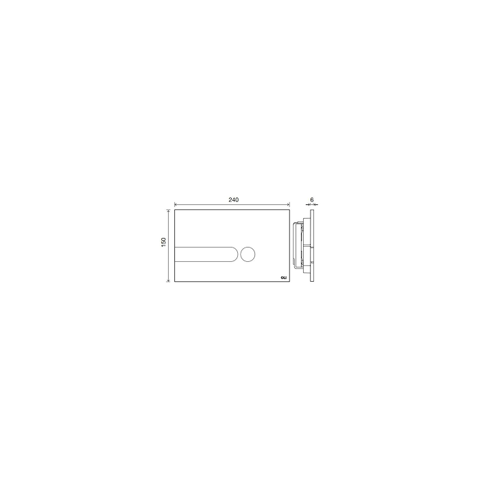 OLI IPLATE MECHANICAL CONTROL PLATE WHITE 670001