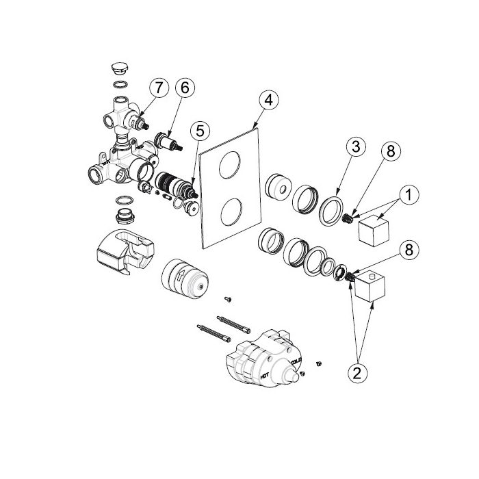 Porcelanosa 100064816 NK LOGIC CLOSED / SHIFT HANDLE N24055002