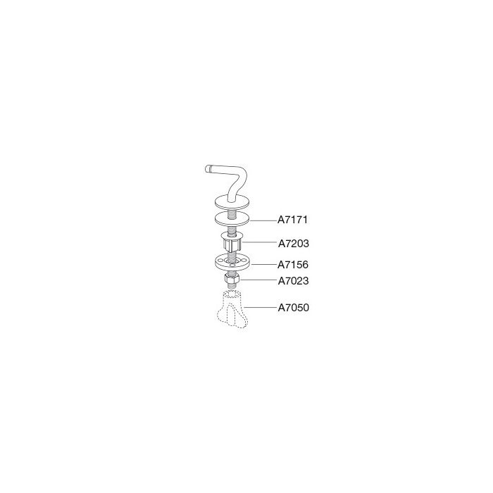 Pressalit Fixed Toilet Seat hinge DF7999 for Objecta D Pro
