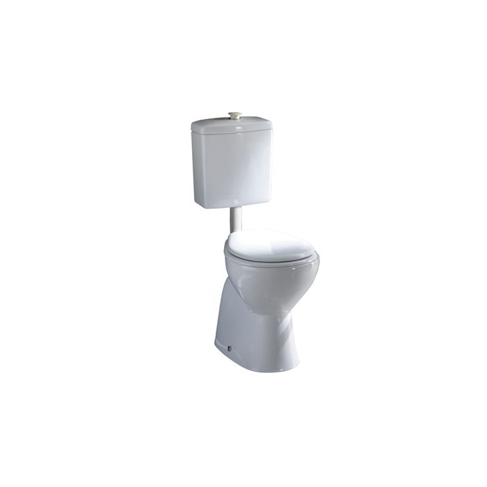 Rak Bella Link Seat White Polypropylene Seat with stainless steel hinges 