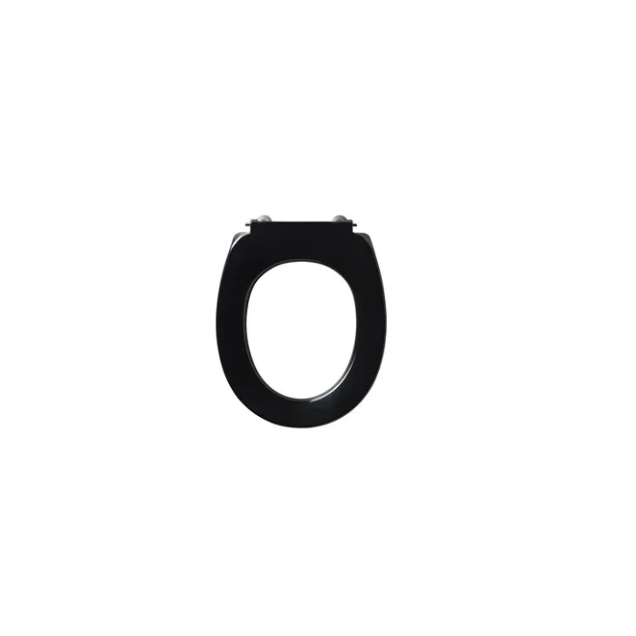 Armitage Shanks Contour 21 Small Toilet Seat with Fixings  No Cover Black  S405766