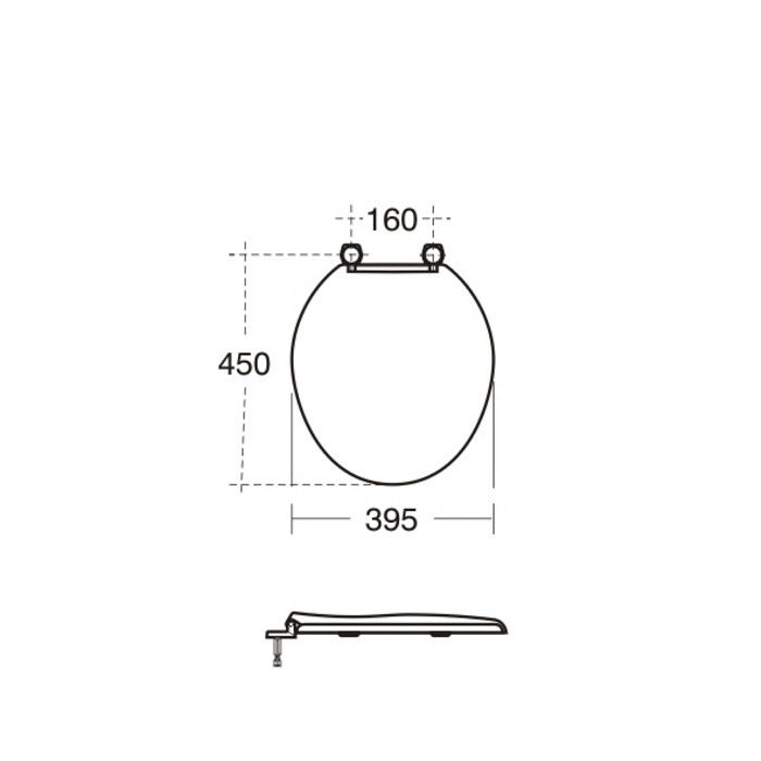 Armitage Shanks Ventura Toilet Seat and Cover S4060 White 