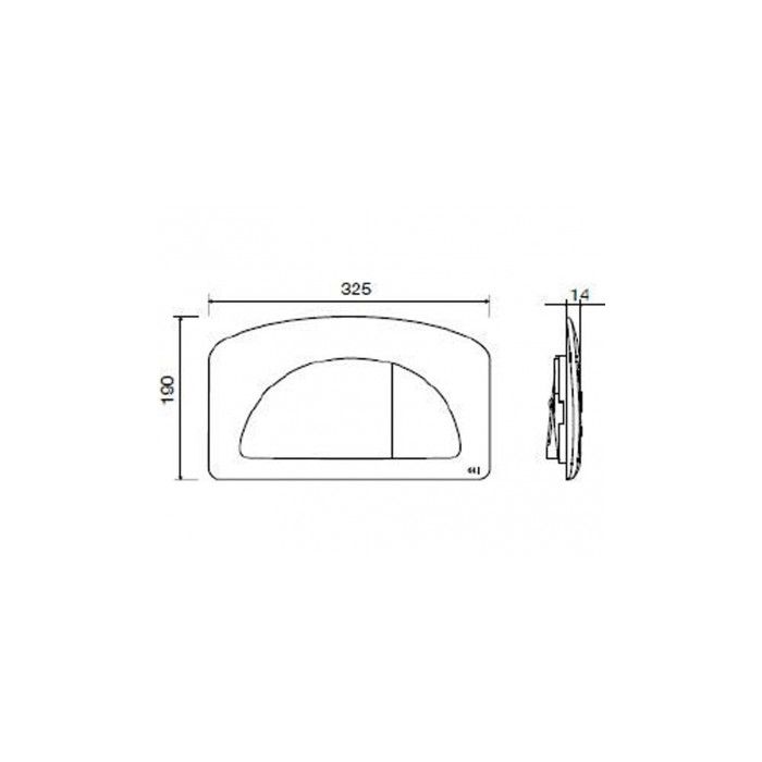 Amstd Fastpart Spares Ideal Standard Armitage Shanks Toilet Cistern Flush plate S4433AA / E4433AA