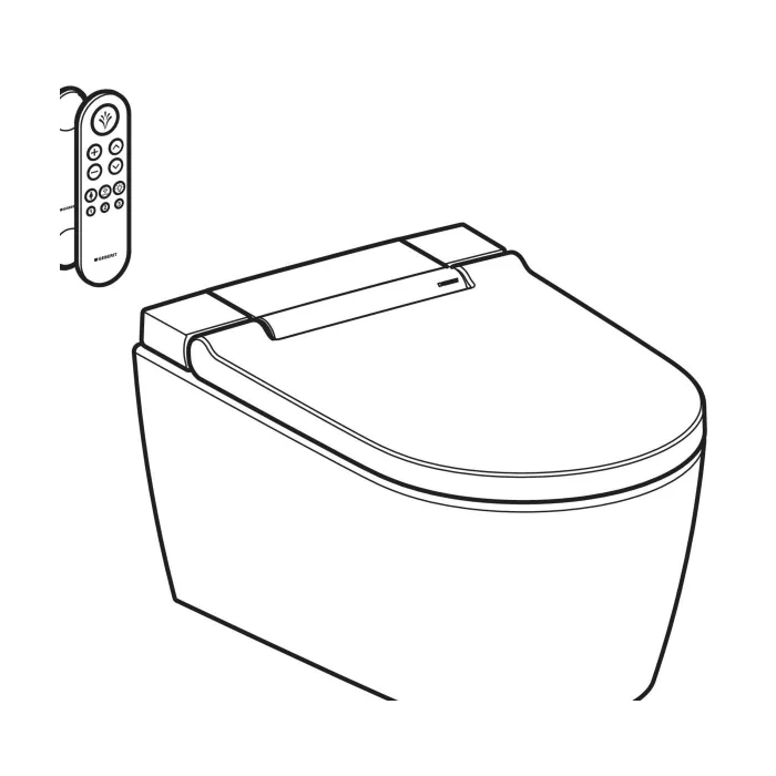 Geberit AquaClean Sela Toilet Seat Cover Only White Alpine 243.938.11.1