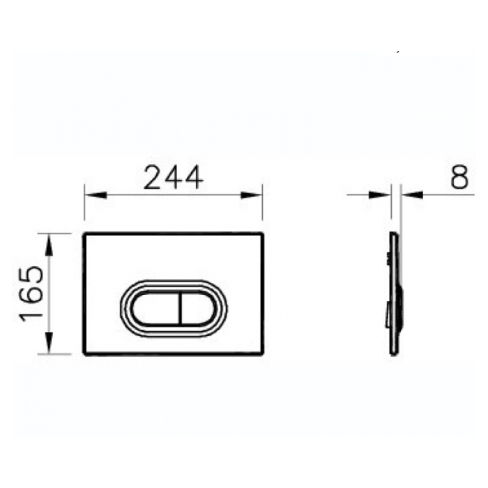 Vitra Loop O Control Panel  Matte Black 740-0511