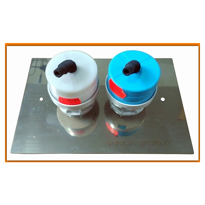 Flush Plate button Evolut Cubik Tropea3 VS0871735 gloss INOX VALSIR 8023857191785