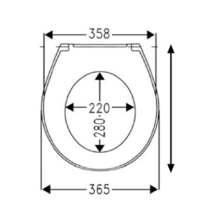 Lecico Duke Soft Close Skinny Seat STWHDS1SC - Sleek and Modern Toilet Accessory STWHDS1SC