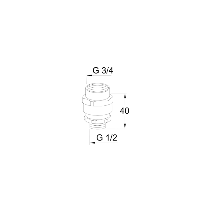 Oras 261033 Vacuum breaker, Type HB