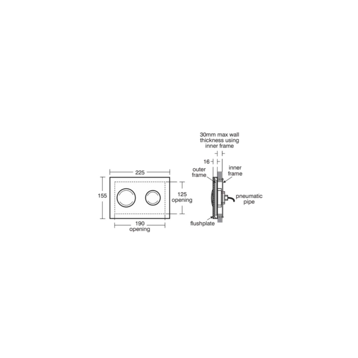 Ideal Standard Conceala 2 Original dual flush plate S4399AA
