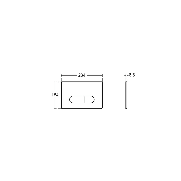 Ideal Standard  Oleas M1 R0115A6 Black Mechanical Dual Flushplate