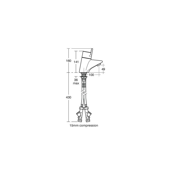 Armitage Shanks A4131AA Contour21 1TH Thrm Basin Mixer