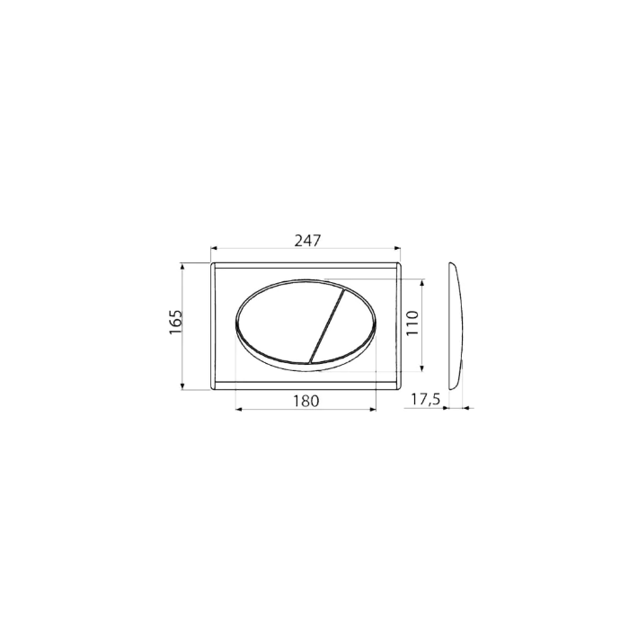 ALCA M71 / M571 FLUSH PLATE CHROME 25655809