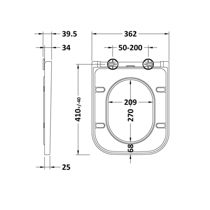 Nuie Square Wrapover Soft Close Urea Toilet Seat - White NCG499 – Quality Toilet Spare Parts UK | My Toilet Spares