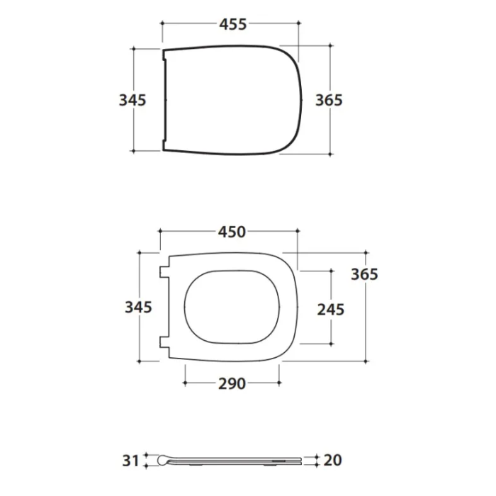 Globo Genesis Soft Close Toilet seat GN022BI