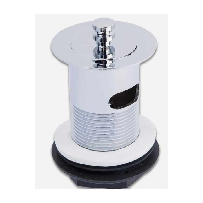 Wirquin 1¼"  Slotted Captive Bathroom Basin Sink Waste Plug - Chrome - C50161/ WBS45WC