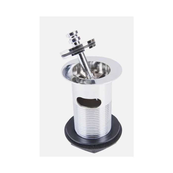 Wirquin 1¼"  Slotted Captive Bathroom Basin Sink Waste Plug - Chrome - C50161/ WBS45WC