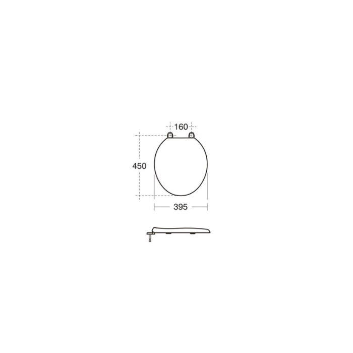 Armitage Shank Gemini Toilet Seat and Cover with Fittings White S405501