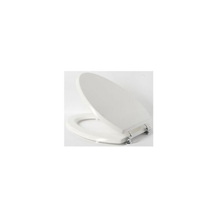 Simas Sly Standard Close Toilet Seat & Cover Polyester Resin S477P06/C - White