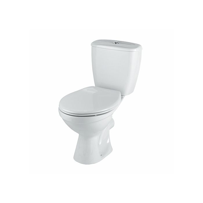 Twyford Bravo/Option ST2810 toilet seat and cover White B89600 with Toilet Seat Hinges