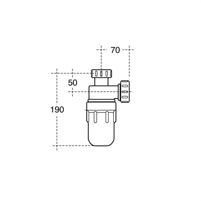 Twyford bottle trap 1 1/4", P outlet WF8482XX