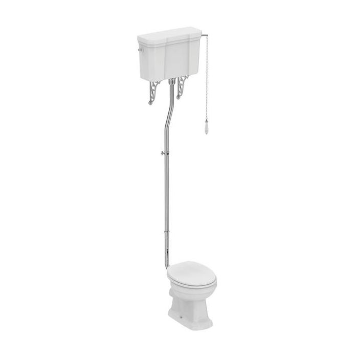 Ideal Standard  Waverley High level cistern pack including chrome flushpipe and ornate brackets  U470701