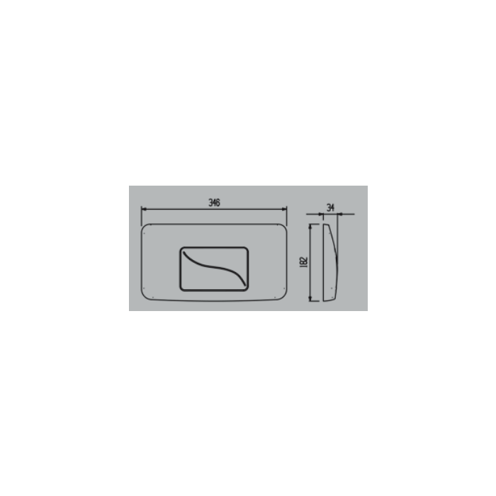 VITRA Flush Plate 790-5085 Vitra Concealed Cistern Control Panel 790-5085 Matt Schwab 227702