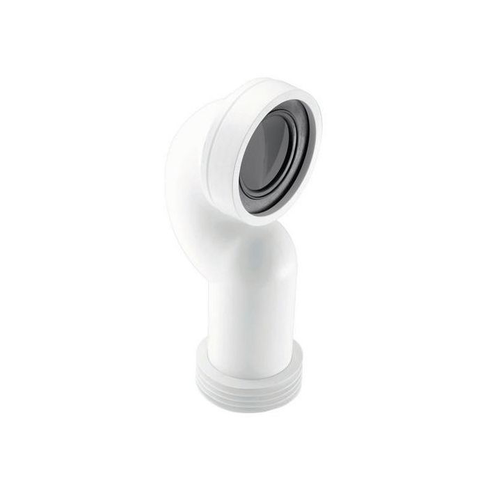 McAlpine WC-CONQ WC Conn 4″/110mm 90° Space Saving Bend Adjustable Length Rigid WC Connector