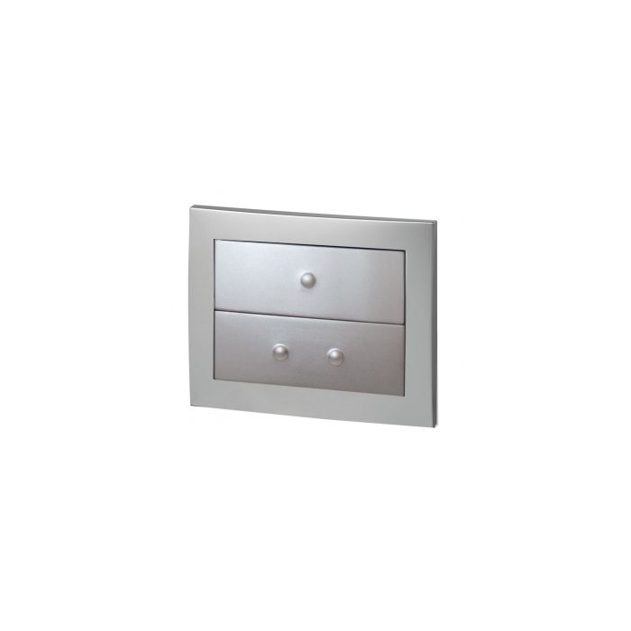 Wirquin EGAL, dual flush flush plate for wall-hung toilet Matt chrome 55719671