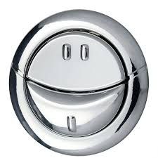 Wirquin chrome style finish Single flush push button For use with cable flush systems Complete with fitting instructions / 5017134133554