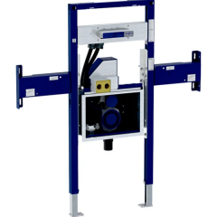 Duofix element for ONE washbasin and ONE wall-mounted tap, part-height, with concealed turn trap, with concealed Clou  111.092.00.1