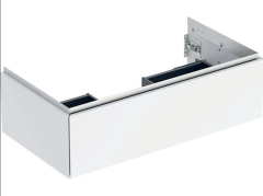 Geberit ONE cabinet for washbasin, with one drawer: Washbasin width=90cm, H=26.6cm, T=47cm, white / high-gloss coated  505.073.00.1