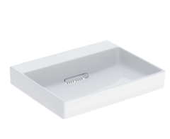 Geberit ONE washbasin, horizontal outlet: B=60cm, T=48cm, Tap hole=without, Overflow=without, white / KeraTect, glossy white   505.033.00.1