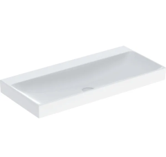 Geberit ONE washbasin, vertical outlet: B=105cm, T=48cm, Tap hole=without, Overflow=without, white / KeraTect  505.021.01.4