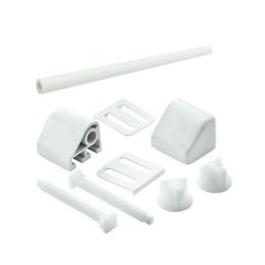 Wirquin White plastic hinge with rod & Lock for Sonata Saxon Celmac 20120563  MTS527BB/A