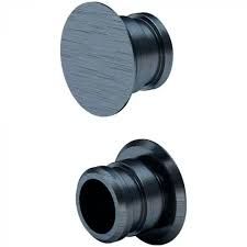 Geberit Set of fixing bolts made of aluminium, for Geberit Monolith side cladding (2 pc.): black chrome / brushed aluminium 244.939.00.1