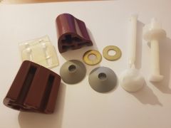 Twyford Toilet Seat Plastic Spare Hinges Rouge Red