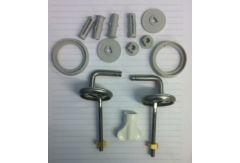 Pressalit B47P999 Dania and Selandia set adjustable hinges chrome