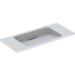 ONE washbasin, floating design: B=90cm, KeraTect / white , gloss chrome  500.390.01.1