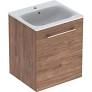 Selnova Square 55 cm Slim Basin & One Door Vanity Unit, Hickory 501.250.00.1