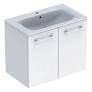 Selnova Square 80 cm Slim Basin & Two Door Vanity Unit, White 501.256.00.1