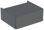 Geberit Selnova Square base: B=49.3cm, H=19.3cm, T=40cm, lava / matt coated  501.955.00.1