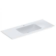 Geberit ONE vanity basin, vertical outlet: B=120cm, T=48cm, Tap hole=central, Overflow=without, white / KeraTect  505.010.01.5
