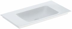 Geberit ONE vanity basin, vertical outlet: B=90cm, T=48cm, Tap hole=without, Overflow=without, white / KeraTect  505.011.01.3