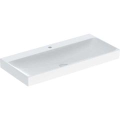 Geberit ONE washbasin, vertical outlet: B=105cm, T=48cm, Tap hole=central, Overflow=without, white / KeraTect  505.020.01.4