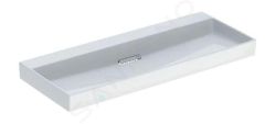 Geberit ONE washbasin, horizontal outlet: B=120cm, T=48cm, Tap hole=without, Overflow=without, white / KeraTect, glossy white   505.047.00.1