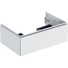Geberit ONE cabinet for washbasin, with one drawer: Washbasin width=75cm, H=26.6cm, T=47cm, white / high-gloss coated  505.072.00.1