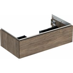 Geberit ONE cabinet for washbasin, with one drawer: Washbasin width=90cm, H=26.6cm, T=47cm, hickory / wood-textured melamine  505.073.00.6