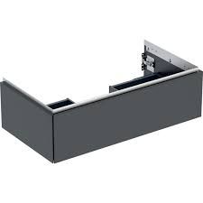 Geberit ONE cabinet for washbasin, with one drawer: Washbasin width=90cm, H=26.6cm, T=47cm, black / matt coated  505.073.00.8
